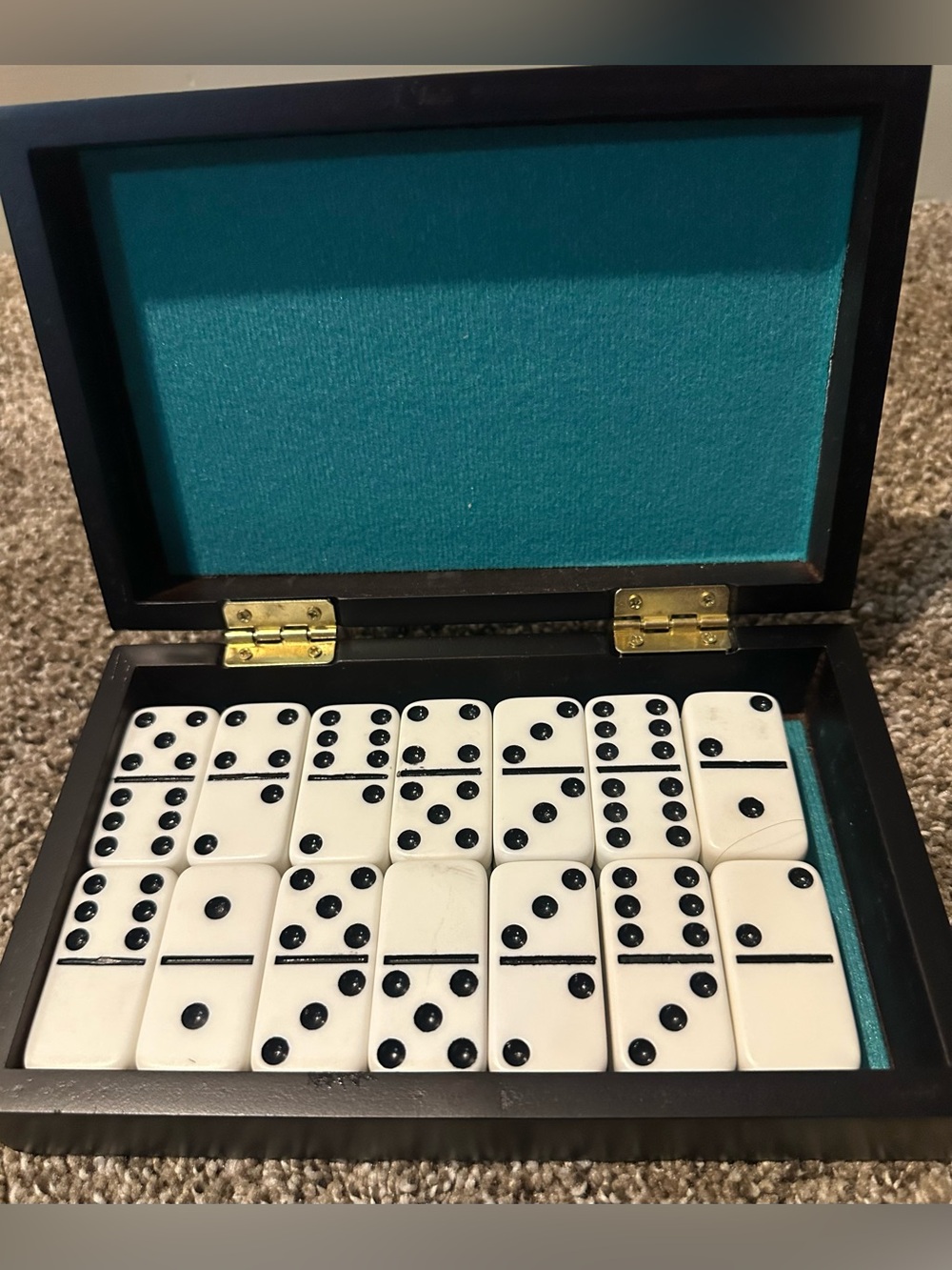 Dominoes In Decorative Storage Box - Picture 4 of 8